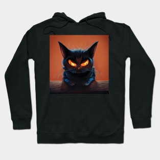 Halloween Black Cat Art Hoodie